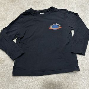 Hanna “Far Out” T with space skateboarder graphic on back